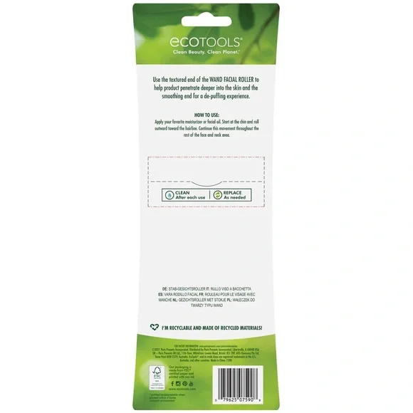 NWT ECOTOOLS clean beauty clean planet wand facial roller massaging & depuffer - Picture 4 of 6
